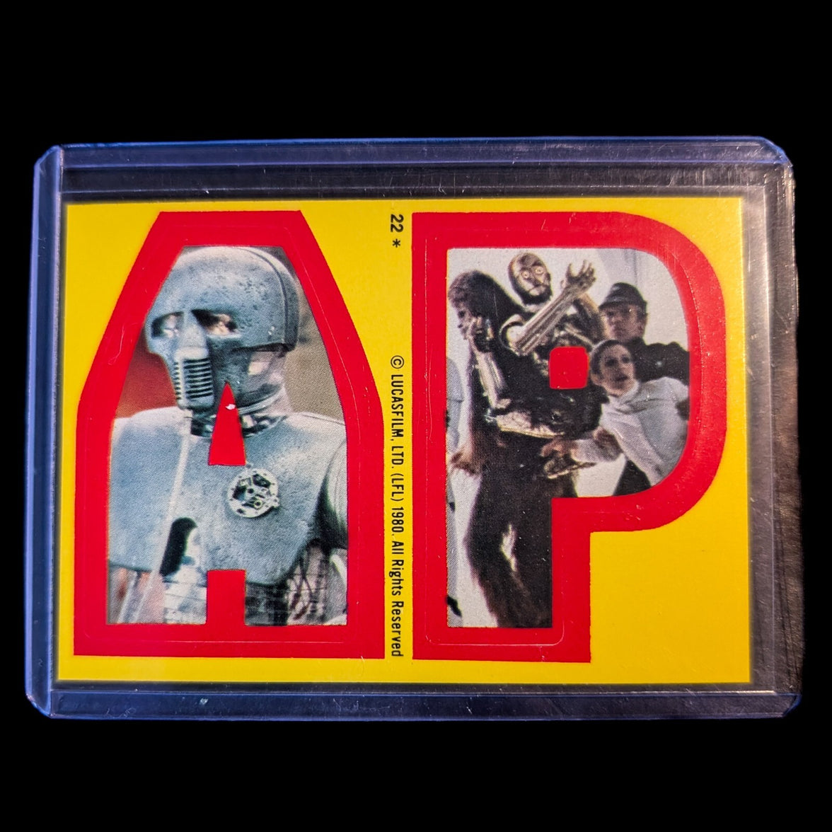 1980 TOPPS Empire Strikes Back Star Wars sticker set letters A and P by Go Figment collectibles