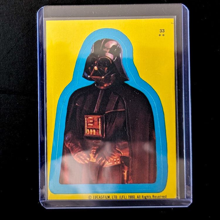 1980 Go Figment vintage Star Wars Empire Strikes Back Darth Vader sticker in protective sleeve