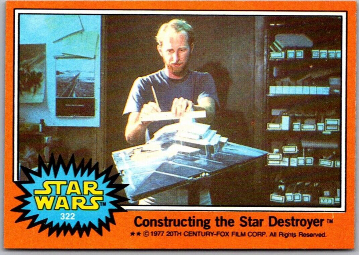 1977 TOPPS Star Wars Trading Card 322 Constructing the Star Destroyer vintage card by Go Figment
