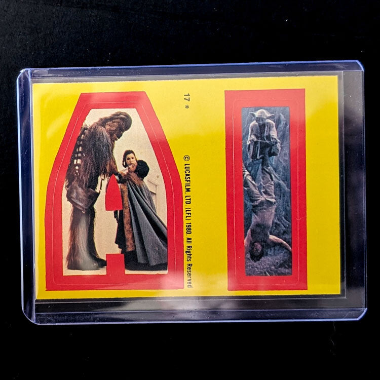 1980 TOPPS Empire Strikes Back vintage sticker set by Go Figment featuring Chewbacca and Luke Skywalker designs