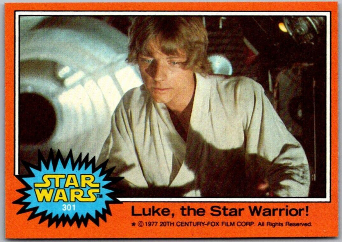 1977 TOPPS STAR WARS Trading Card Luke the Star Warrior Orange Series 4 by Go Figment