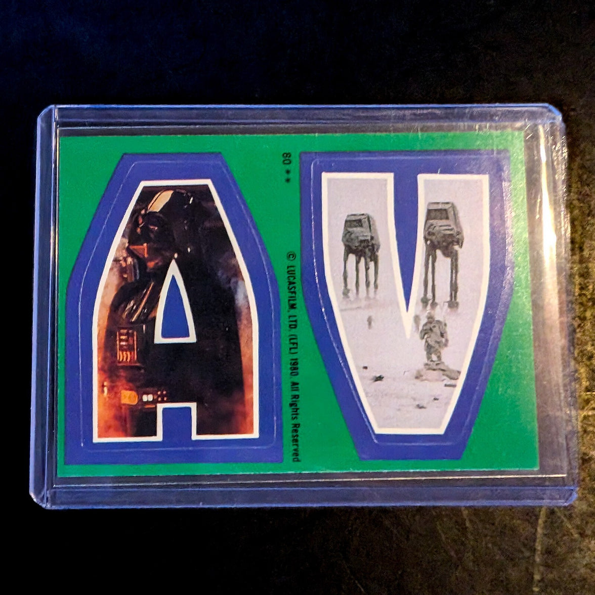 1980 Go Figment Star Wars Empire Strikes Back vintage sticker set letters featuring Darth Vader and AT-AT walkers