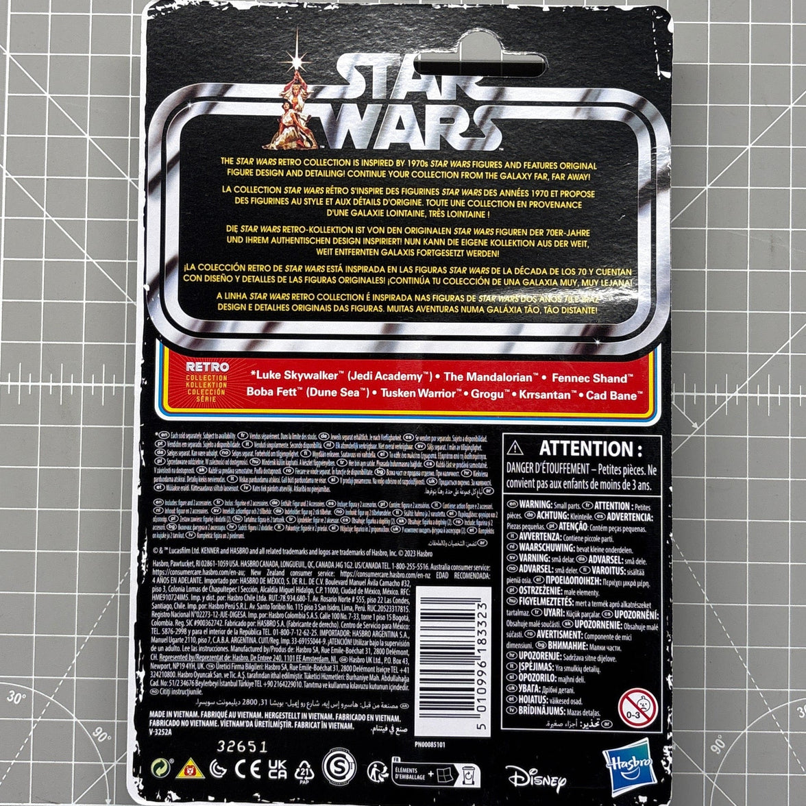 Fennec Shand Star Wars Retro Collection Action Figure in case BOBF by Kenner package back