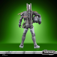 Back view of Kenner Star Wars Vintage Collection Crosshair action figure with sniper gear on green background