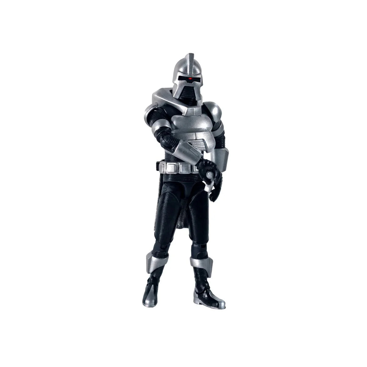 Cylon Centurion (Silver) Battlestar Galactica 1978 Premium 3.75" Scale figure by Factory Entertainment standing on white background