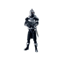 Cylon Centurion (Silver) Battlestar Galactica 1978 Premium 3.75" Scale figure by Factory Entertainment holding a weapon.