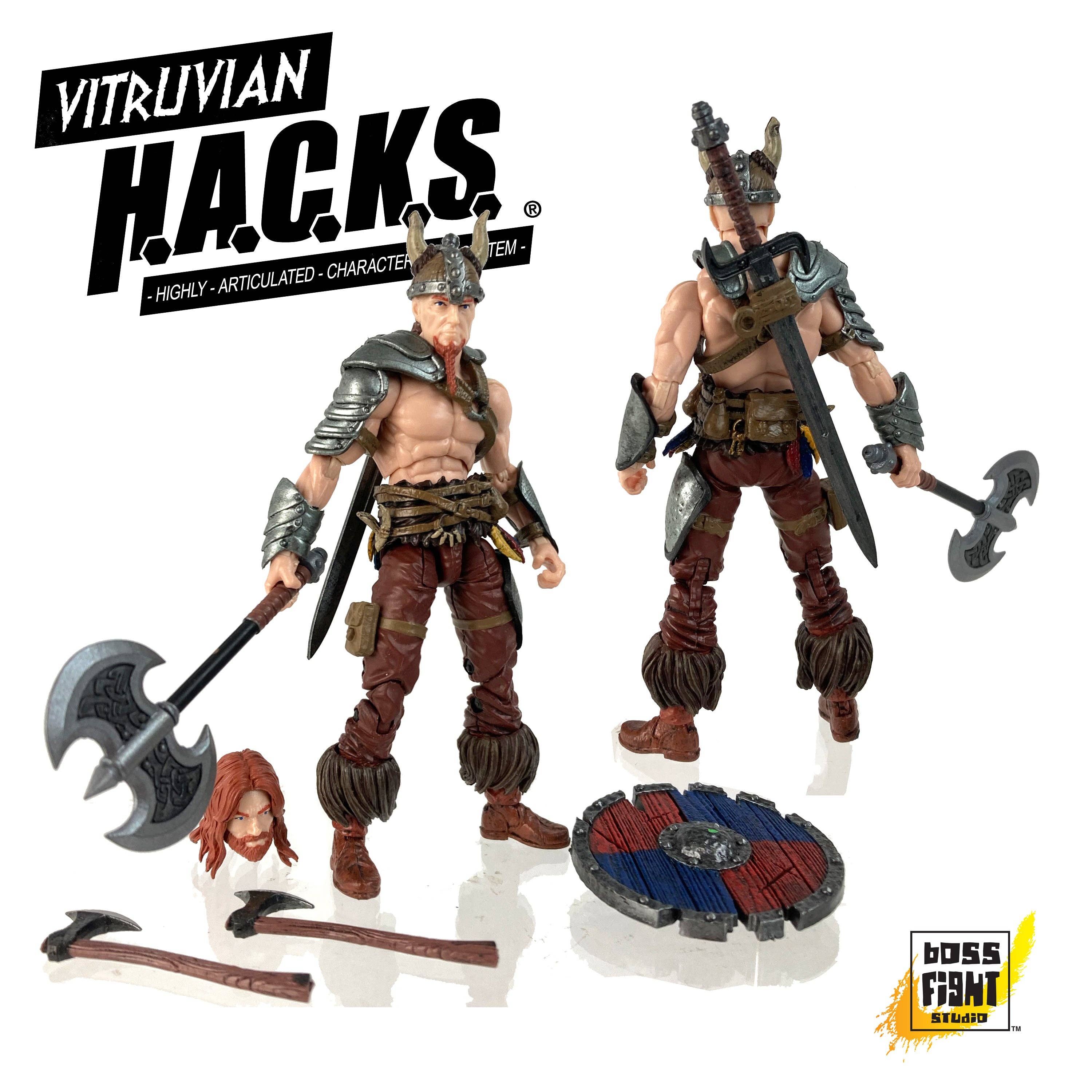 Vitruvian H.A.C.K.S. Action Figure: Sigurd the Unconquerable – Rugged Barbarian Adventurer 1:18 Scale by Boss Fight Studio Llc new in box