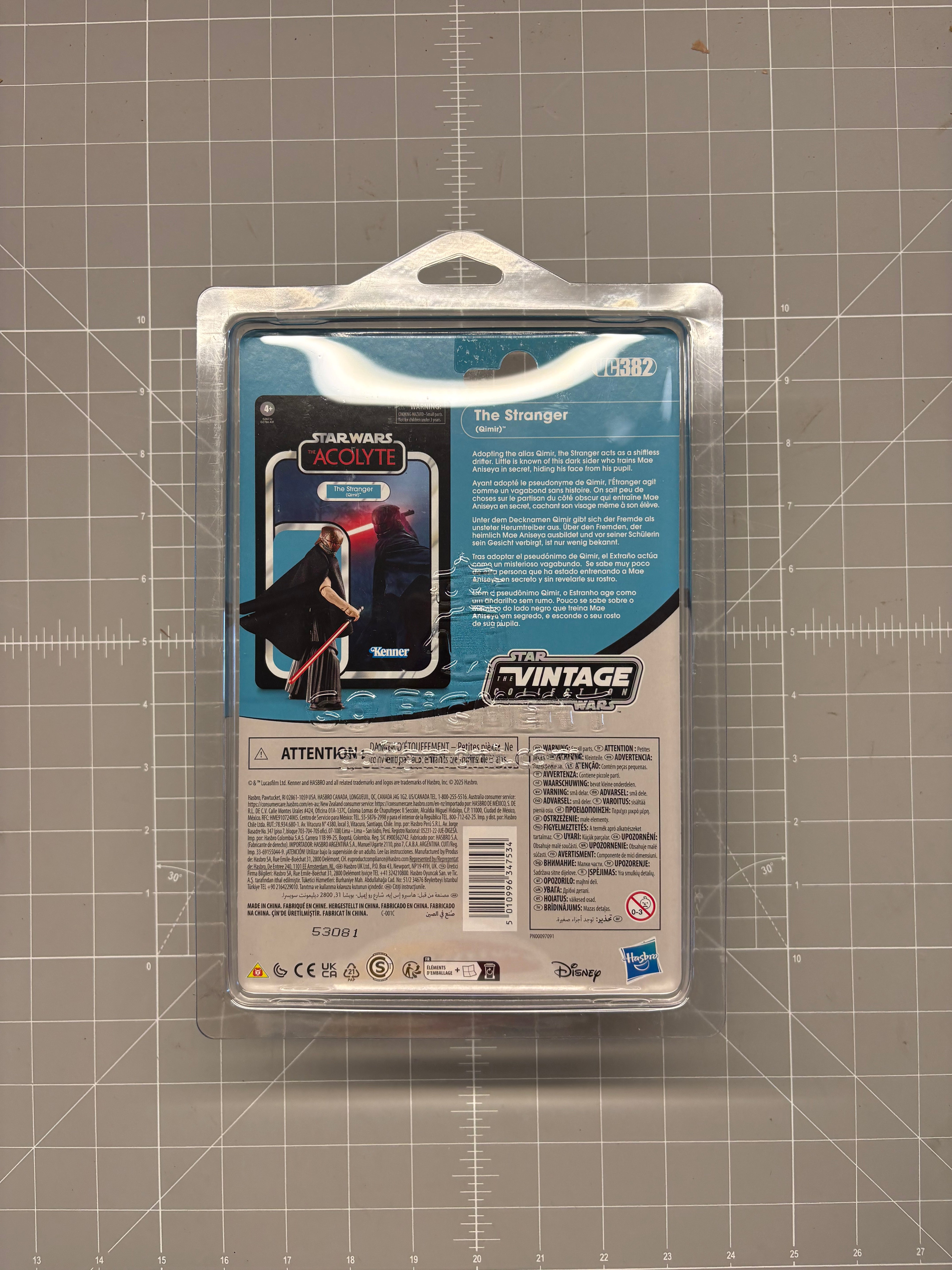 Kenner The Stranger (Qimir) 1:18 | 3.75" Star Wars The Vintage Collection Action Figure (VC382) in case back packaging