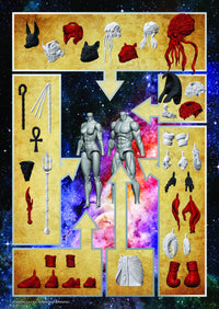 Action Figures and Collectibles by Boss Fight Studio - LOOK! Vitruvian H.A.C.K.S. - Mini-Kit Blind Bags Asst. Box with diverse fantasy parts and figures