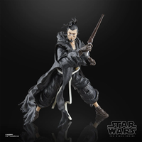 Hasbro Star Wars Black Series The Ronin 6-inch action figure in dynamic pose with detailed black outfit