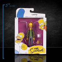 Jakks Pacific Lenny Leonard 5 inch action figure with bag and mug in The Simpsons branded packaging