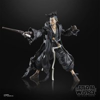 Hasbro Star Wars Black Series The Ronin 6-inch action figure in dynamic samurai-inspired pose with sword and pistol