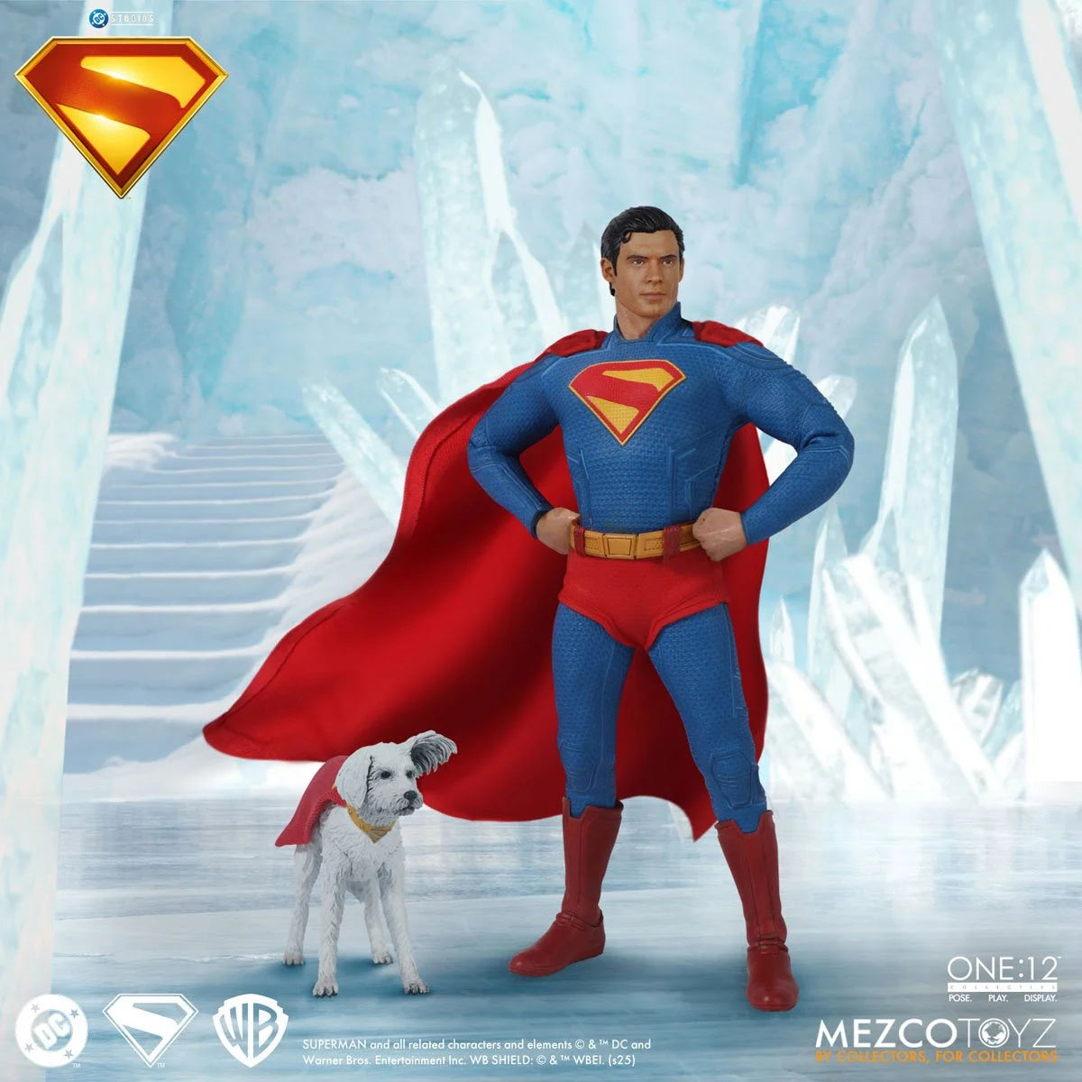 Superman (2025) One:12 Collective Action Figure by Mezco Toyz with Krypto the Superdog 6.7-Inch