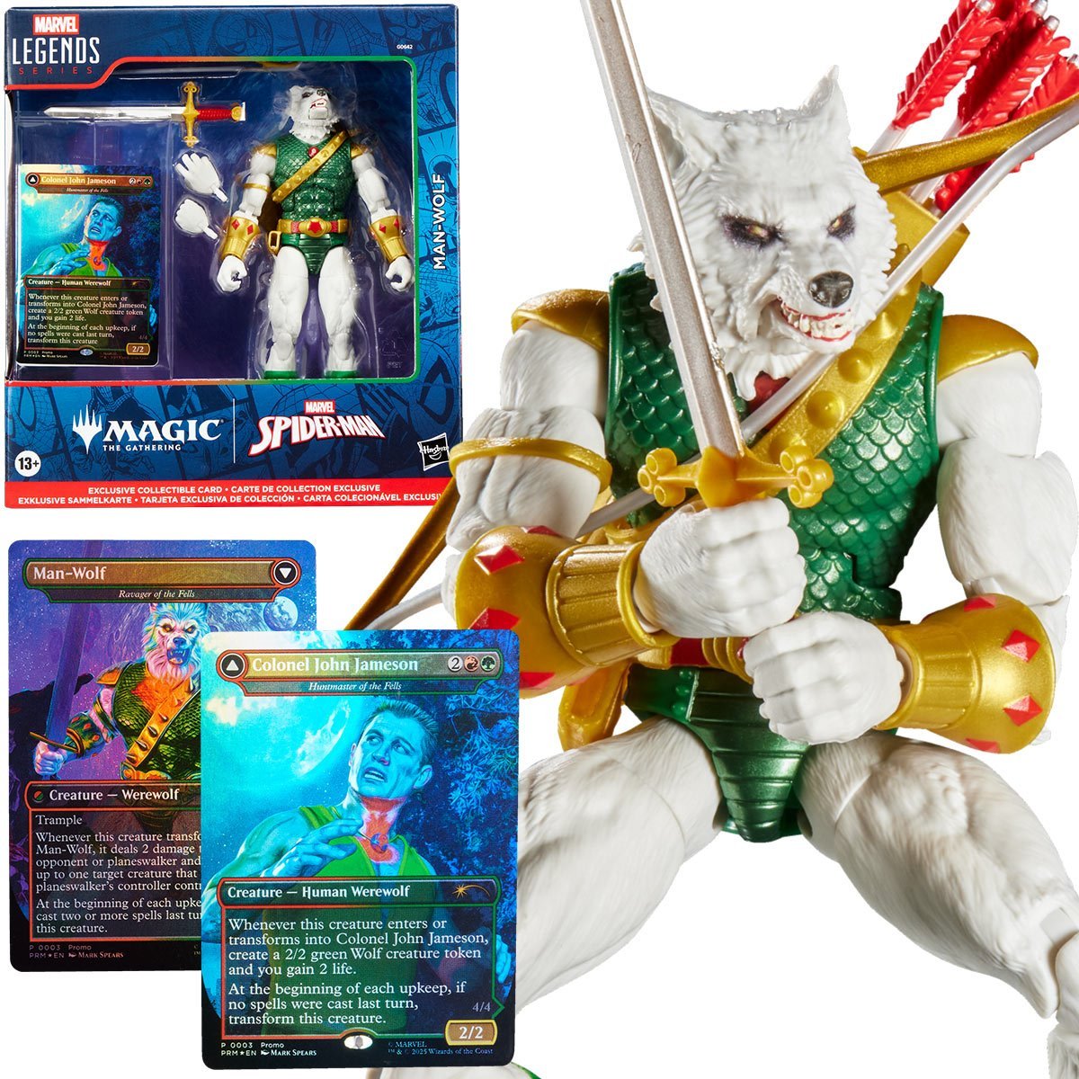 Spider-Man Marvel Legends Magic: The Gathering Man-Wolf 6-Inch Action Figure with Card