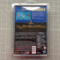 Back of package, C-3PO from Droids 1:18 | 3.75" Star Wars The Vintage Collection Action Figure with coin and case Hasbro