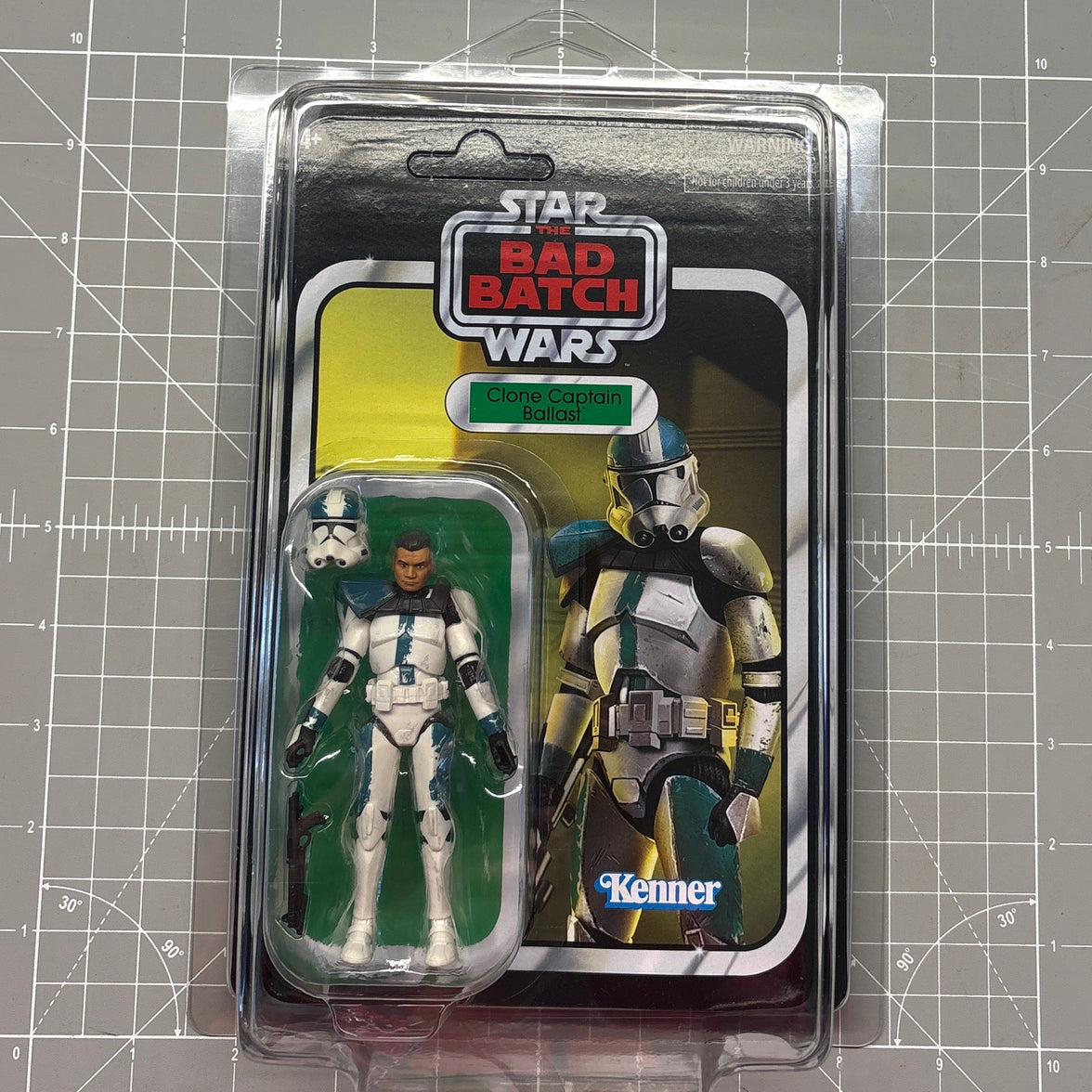 Clone Captain Ballast 1:18 | 3.75" Star Wars The Vintage Collection Action Figure VC-210 in Kenner blister packaging