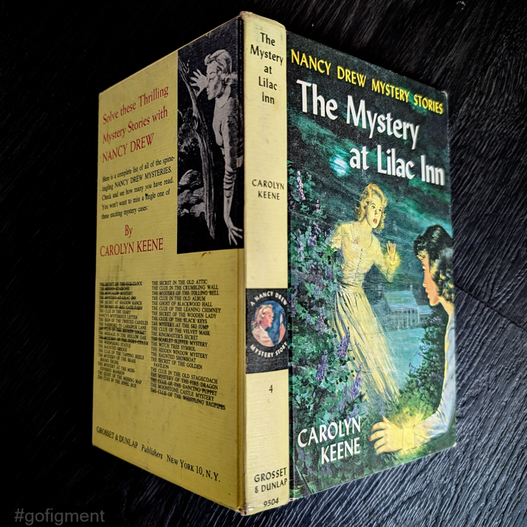 4 The Mystery at Lilac Inn Nancy Drew Book -1961 Blue Endpages