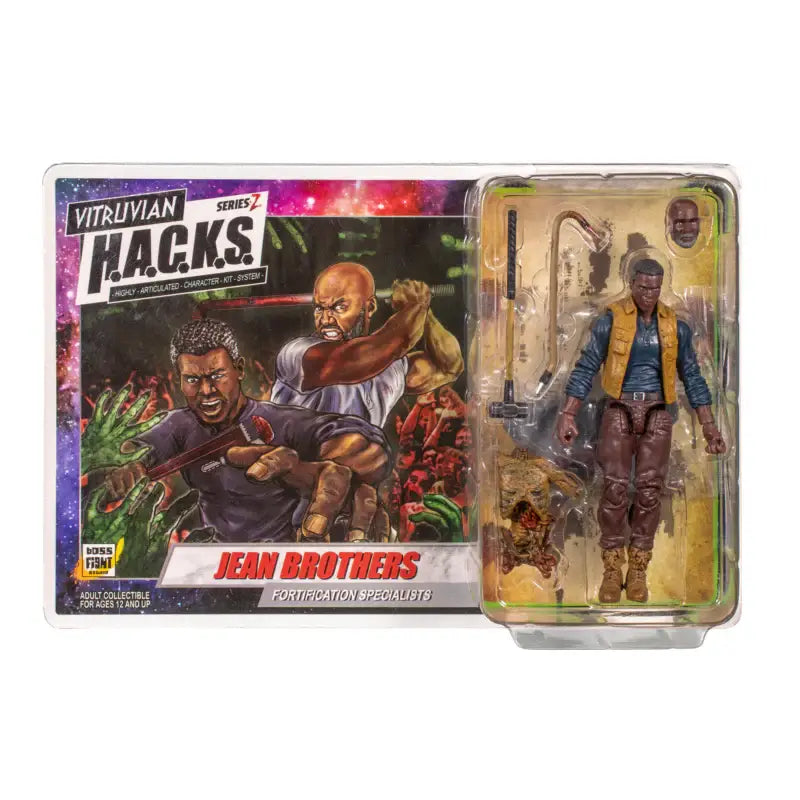 Vitruvian H.A.C.K.S. Action Figure: Series Z - Jean Brothers – Fortification Specialists & Survivor Heroes 1:18 Scale new in box by Boss Fight Studio Llc