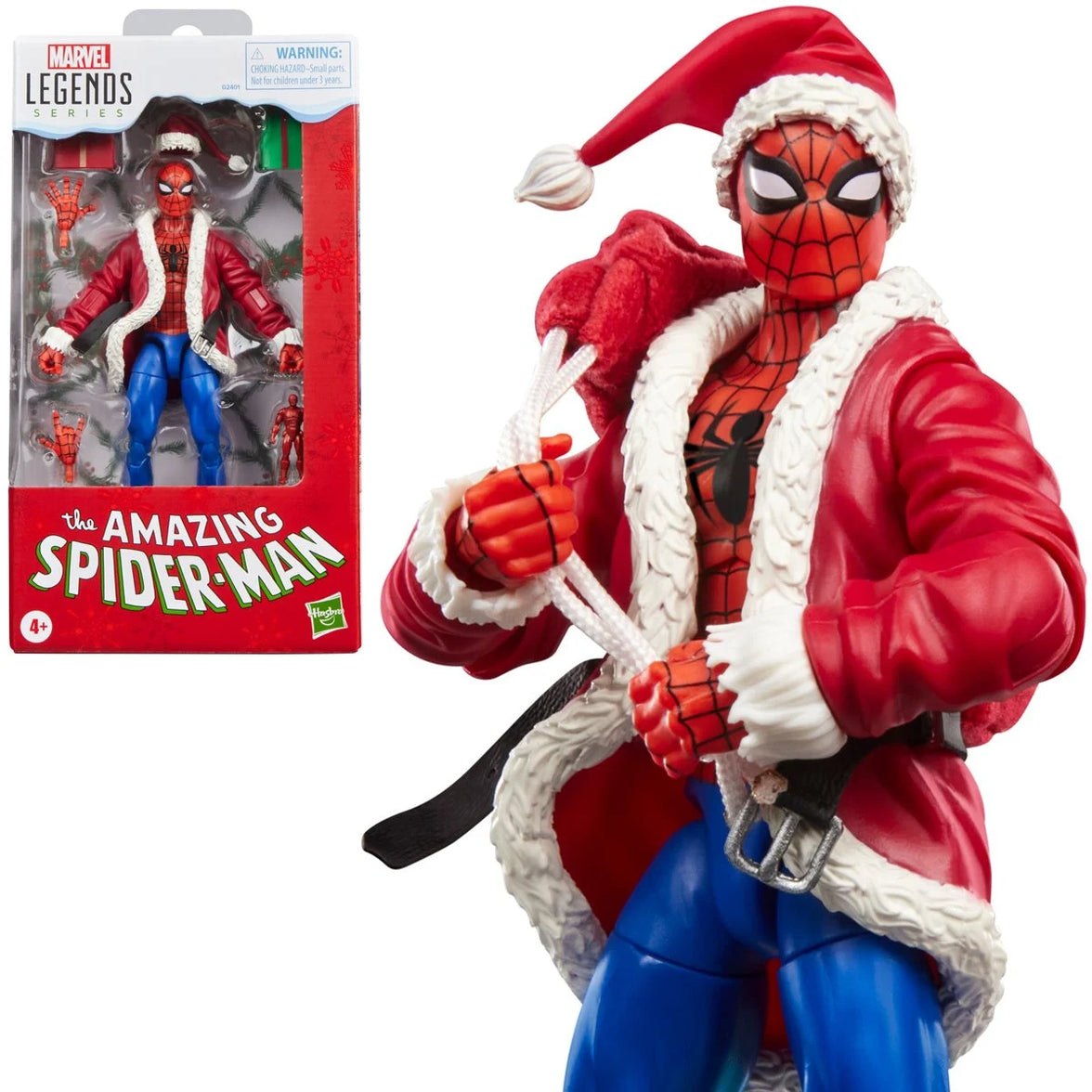 Spider-Man Marvel Legends Series Holiday Special Christmas Action Figure by Hasbro 6-Inch packaged and loose figure