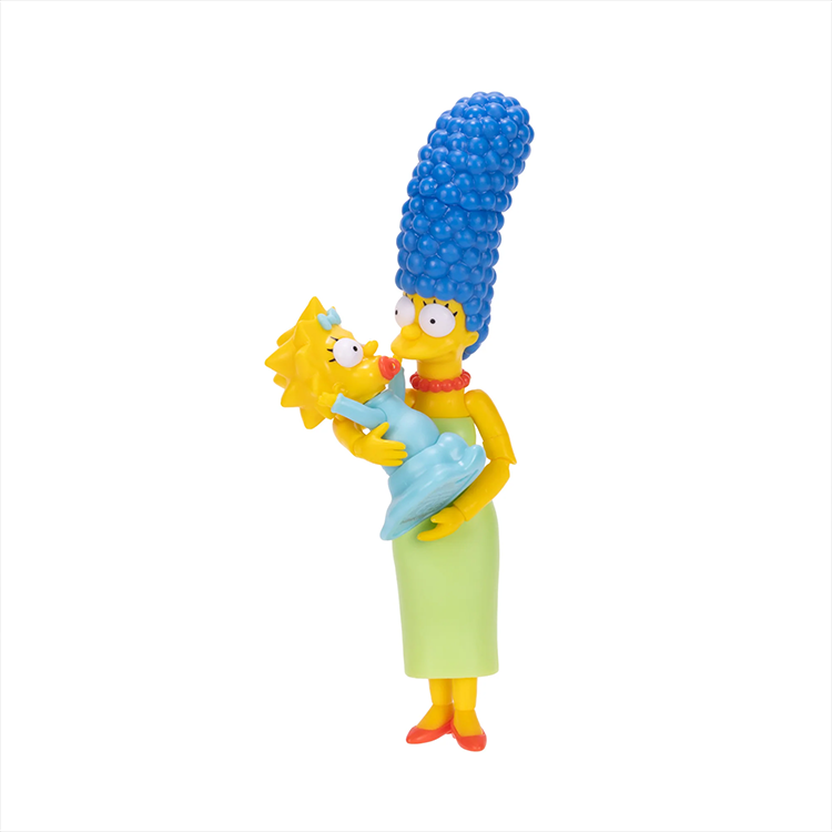 Jakks Pacific Marge Simpson holding Maggie 5 inch collectible action figure from The Simpsons Wave 3 set