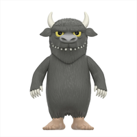 Where the Wild Things Are Bull monster action figure with gray fur and white horns by Super7 on white background
