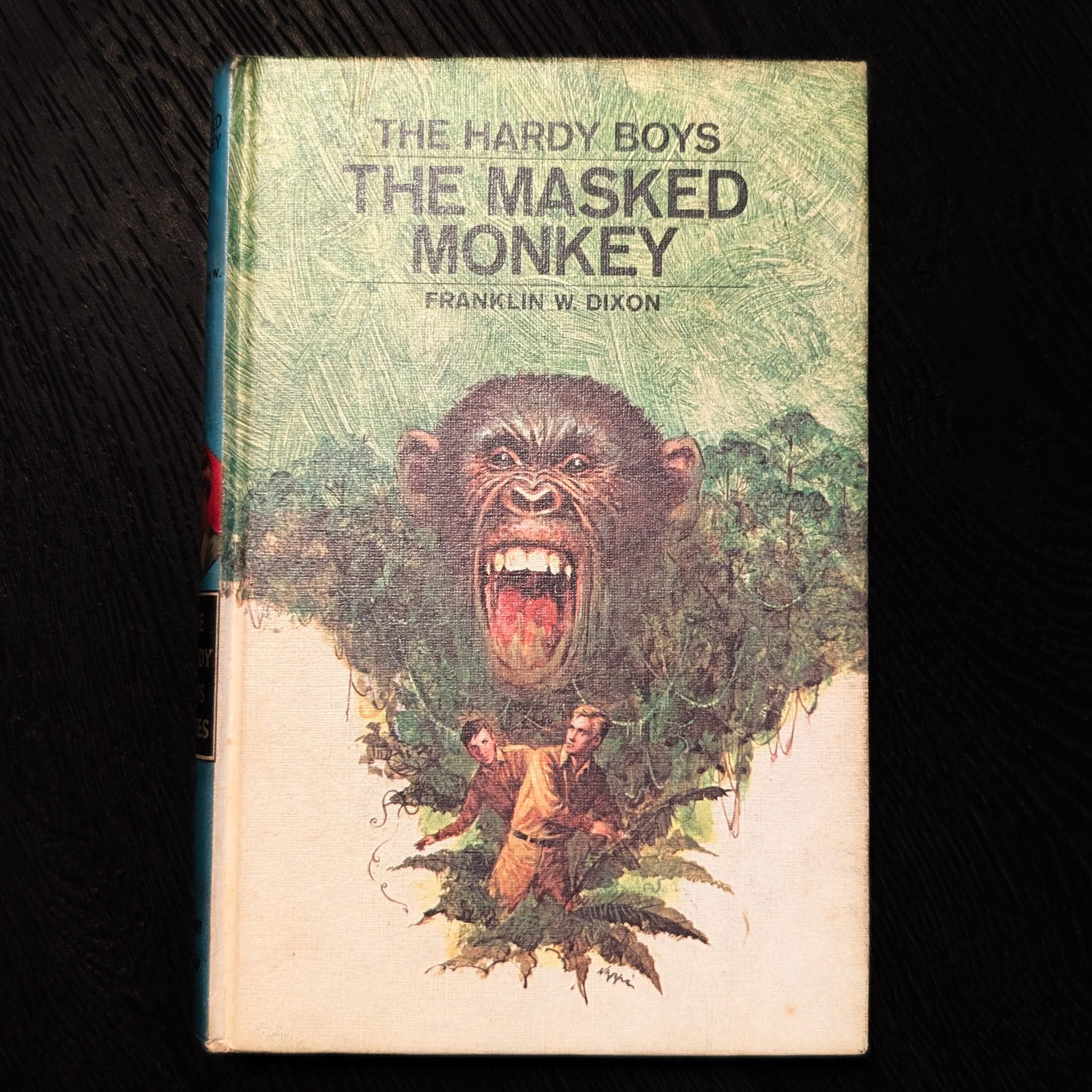 51 Masked Monkey (1972) Vintage Hardy Boys Book Blue-Back image 0