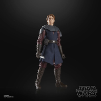 Hasbro Star Wars Black Series Anakin Skywalker action figure in detailed outfit holding lightsaber on black background