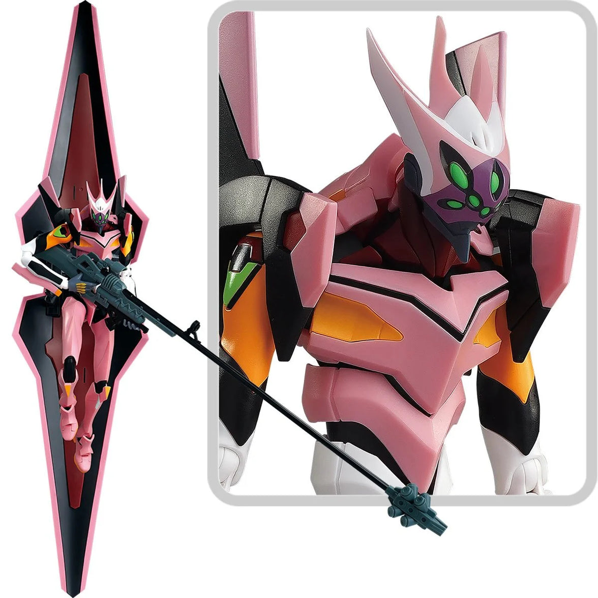 Type-08a 6.5" Blokees Model Kits Neon Genesis Evangelion Legend Edition pink mecha model with rifle