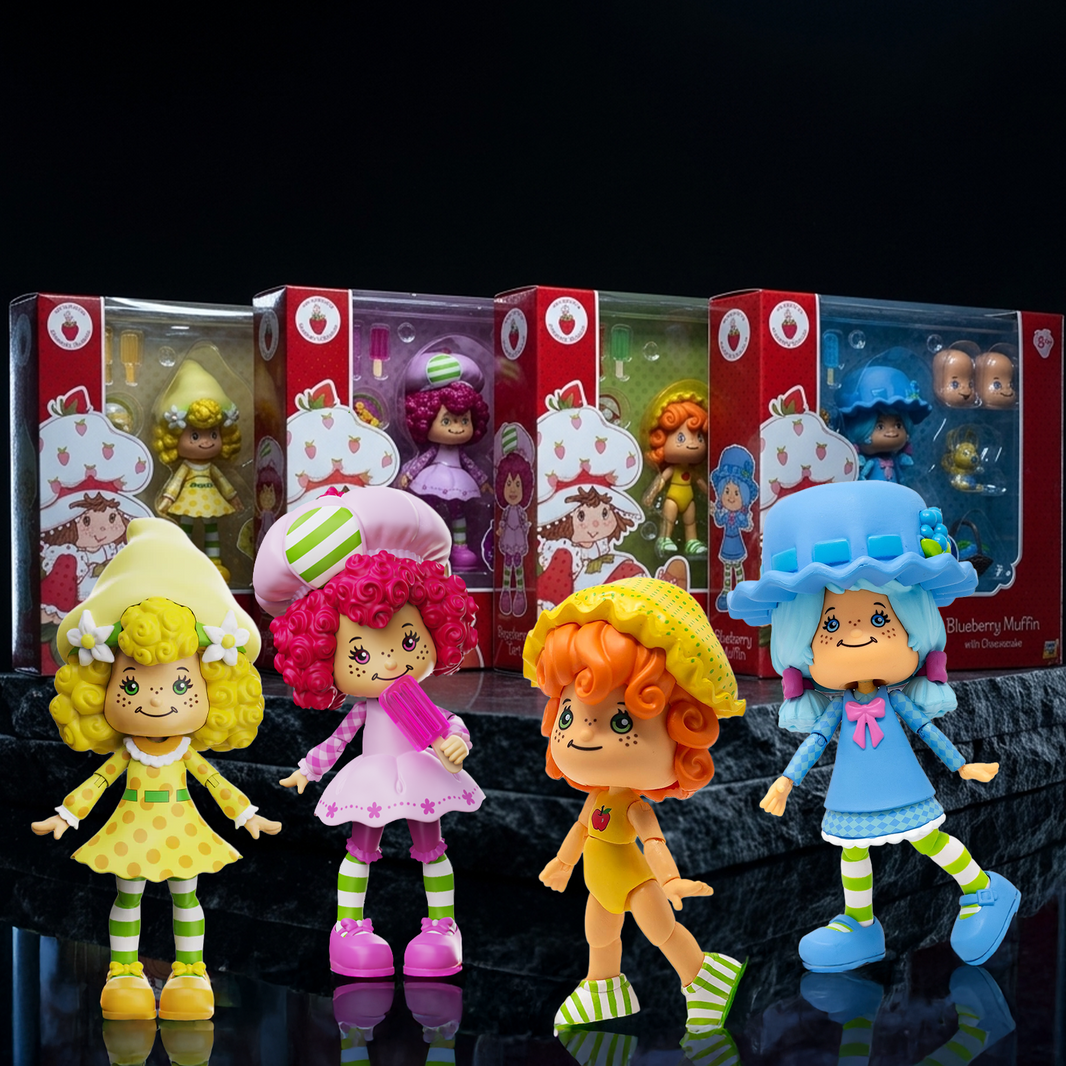 Strawberry Shortcake Deluxe Action Figures BUNDLE – 4-Pack Scented Collectible Figurines with Accessories by Boss Fight Studio Llc