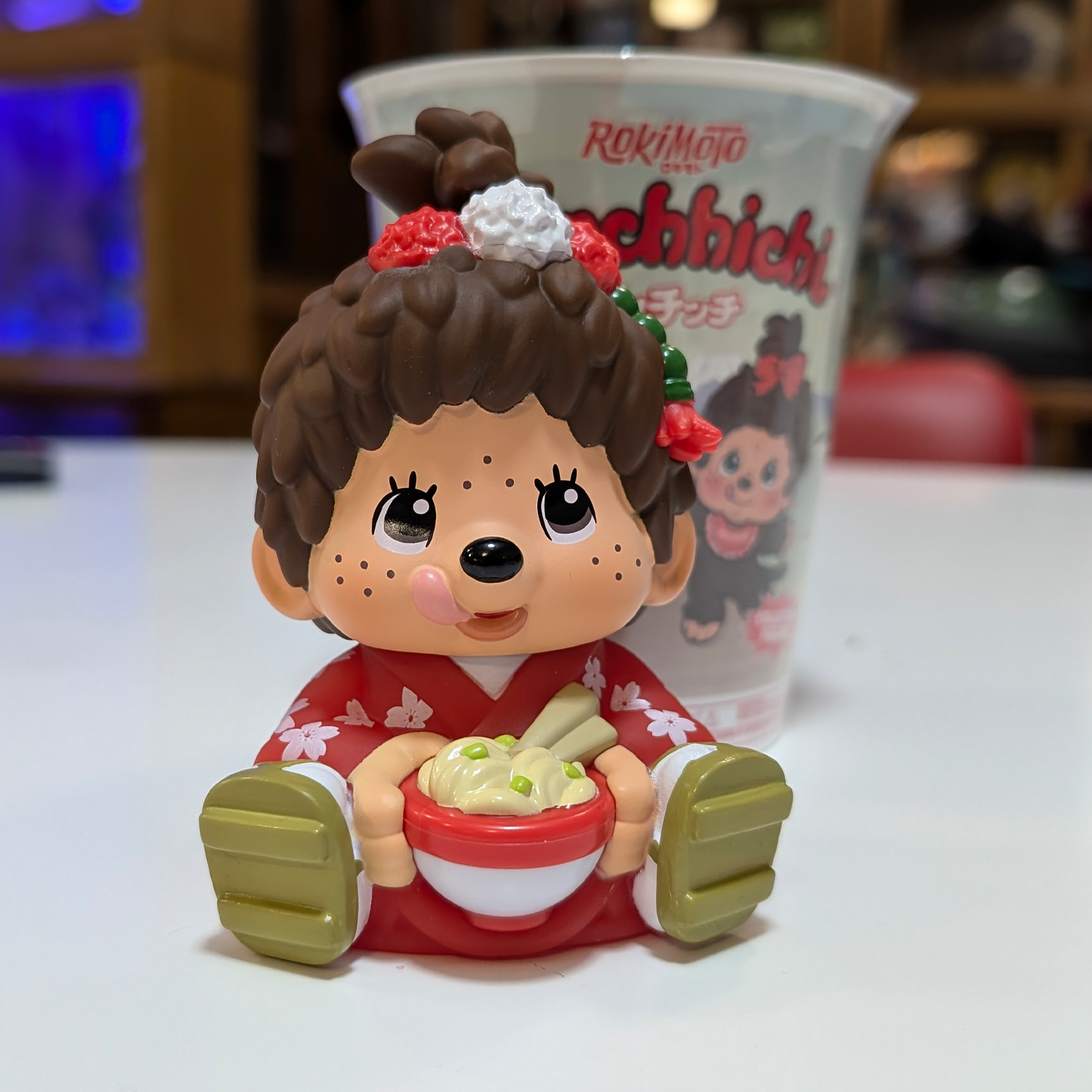Monchhichi Rokimoto Series 1 Cup of Fun Vinyl Figure – Confirmed Choice by Go Figment new in box collectible toy