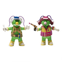 Boss Fight Studio Llc Fraggle Rock Doozer 2-pack figures with green skin and colorful gear holding accessories on white background