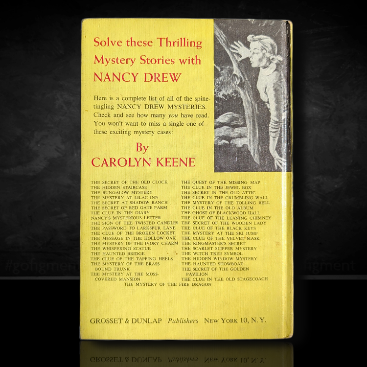 23 Mystery of the Tolling Bell Nancy Drew Mystery Books -1948 Blue Endpages image 3