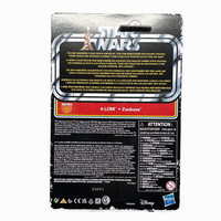 4-Lom Star Wars Retro Collection Action Figure in case Empire by Kenner, back of carded packaging