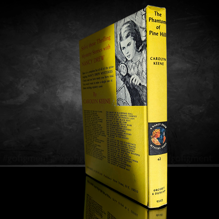 42 The Phantom of Pine Hill Nancy Drew Mystery Books -1965 (yb-white-endpages) vintage hardcover by Grosset & Dunlap, Inc.