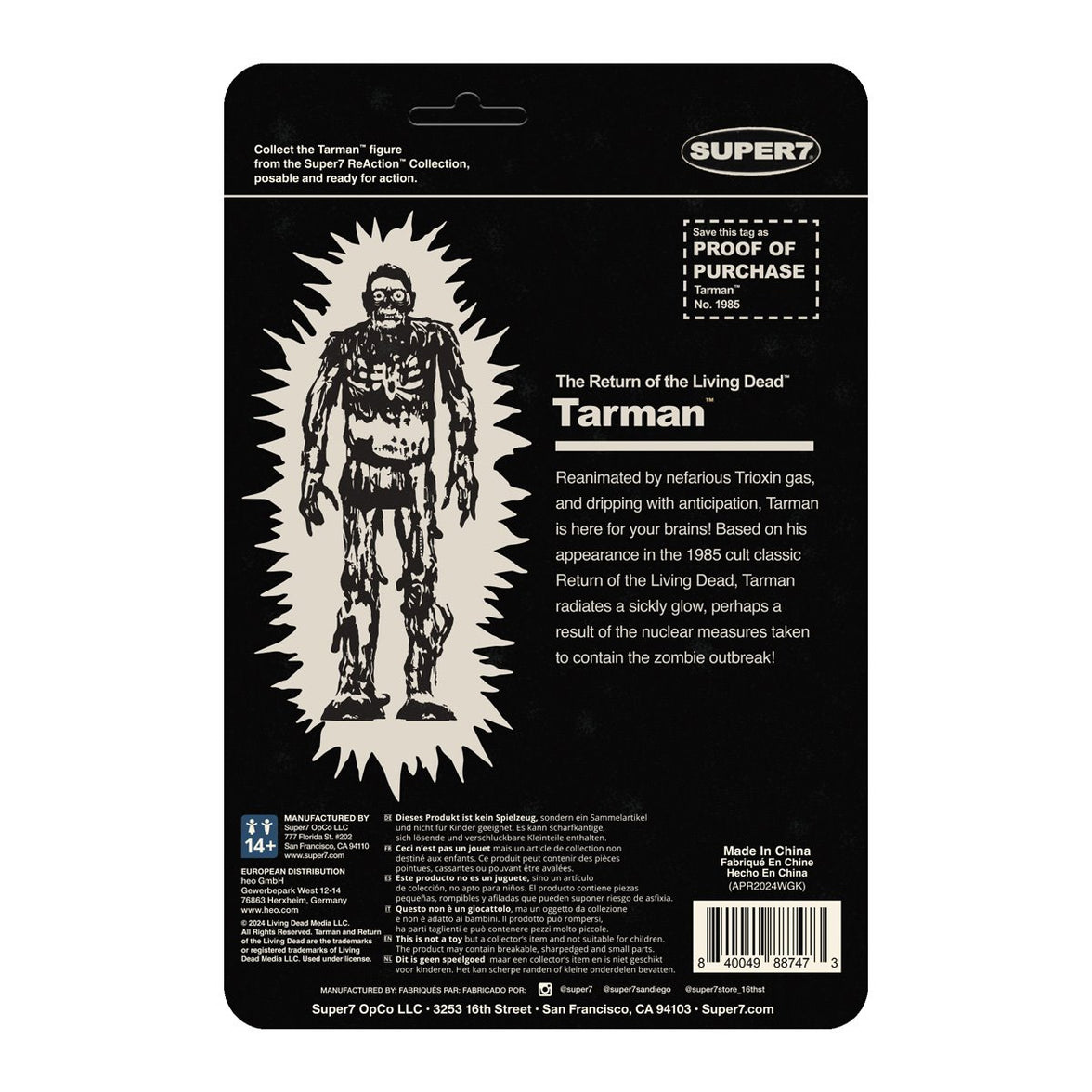 Return of the Living Dead Tarman (Glow in the Dark) 3 3/4-Inch ReAction Figure image 5