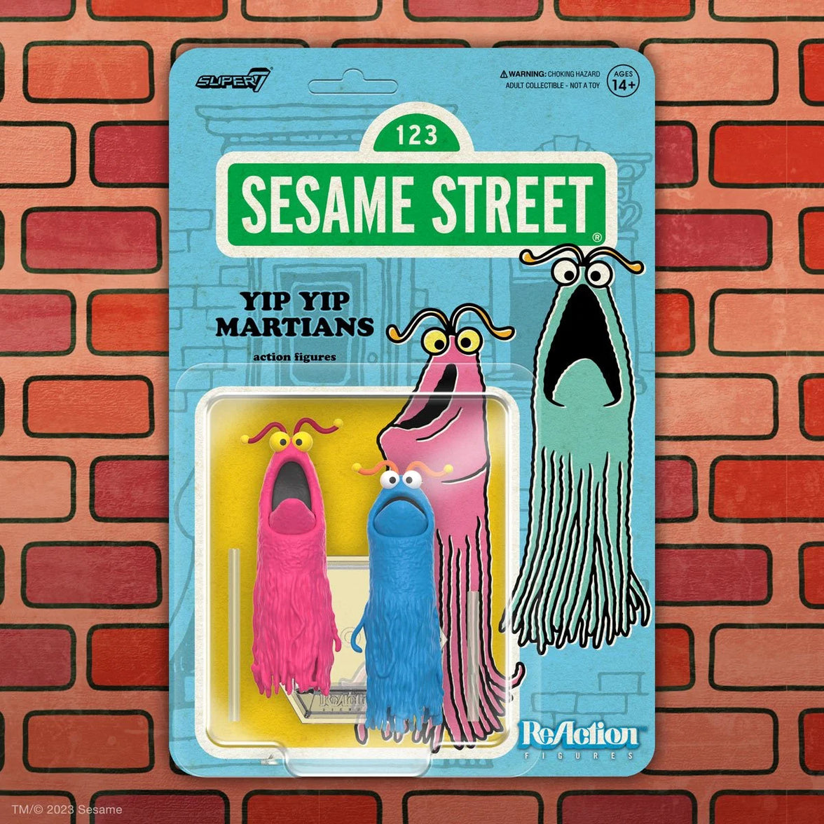 🍪Yip Yip Martians Sesame Street Action Figure 3 3/4 Super 7 NIB image 1