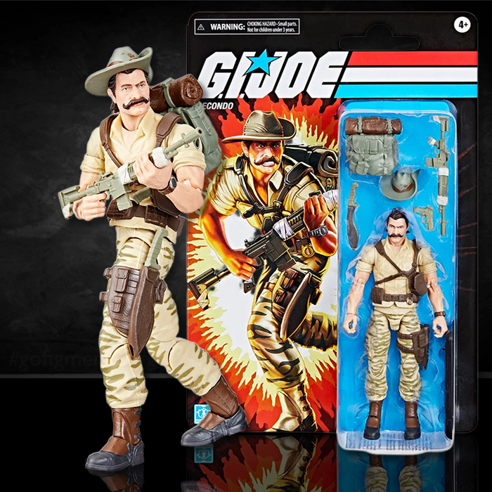 Hasbro G.I. Joe Classified Series Recondo 6-inch action figure with detailed accessories in retro-style packaging