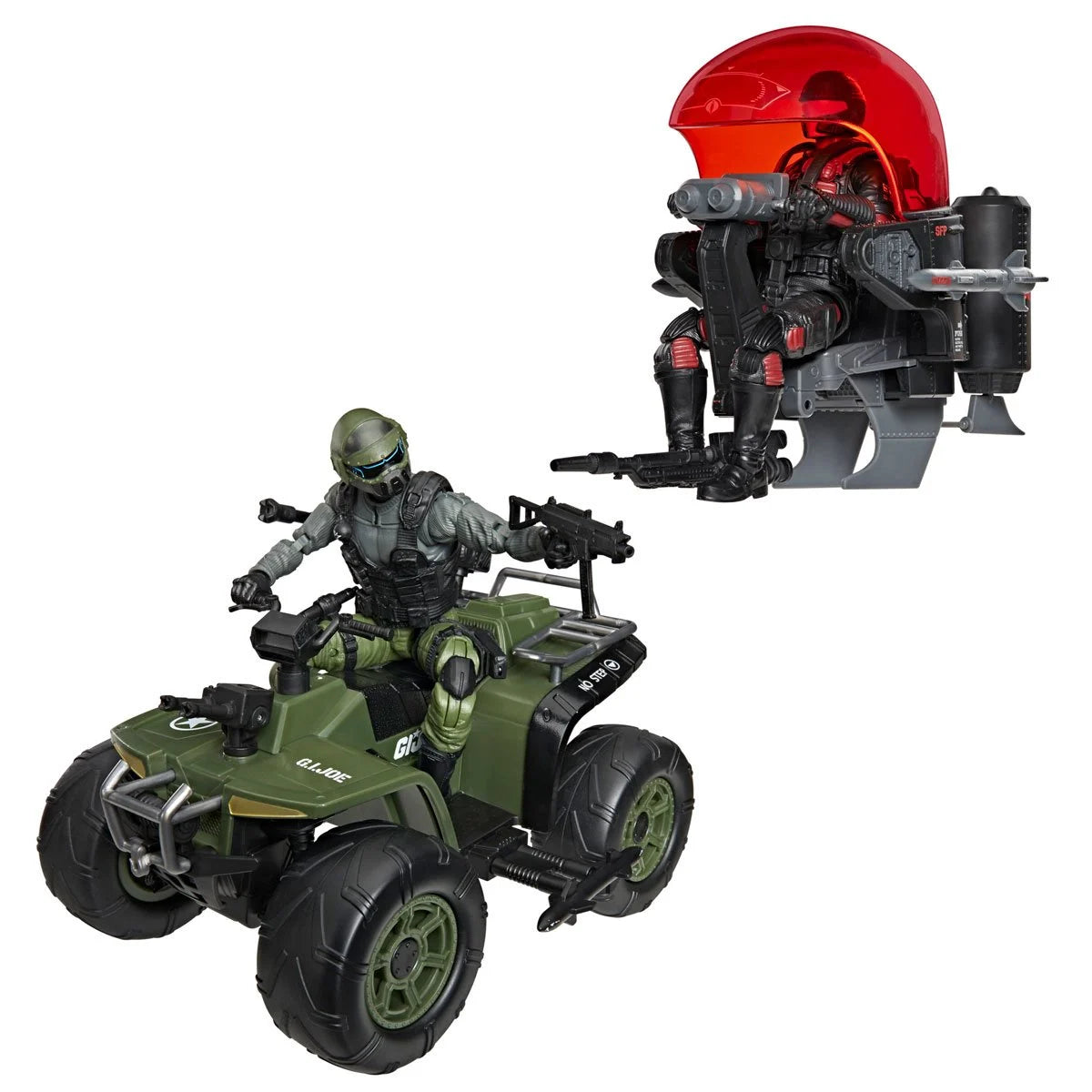 Snake Eyes 6" Hasbro G.I. Joe Classified Varmint ATV & Stealth Pod Set with action figure and vehicles