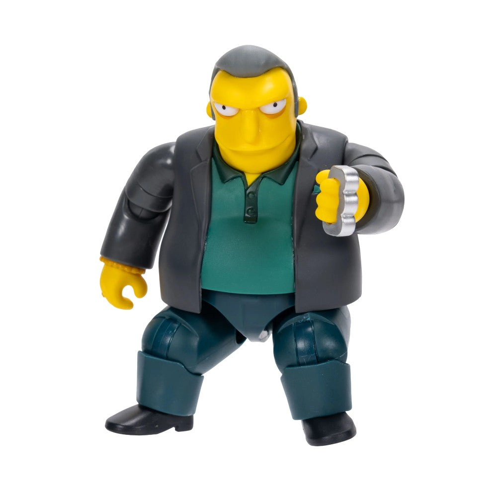Fat Tony The Simpsons 5-Inch Collector Edition Action Figure JAKKS Pacific holding a silver dumbbell