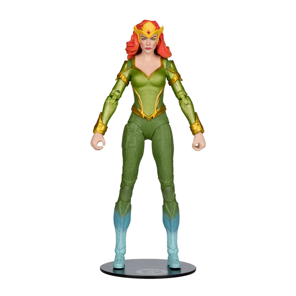 Mera Chase Variant 7" McFarlane Action Figure DC Multiverse Wave 16" by McFarlane Toys, green female figure on stand