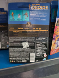 Boba Fett Star Wars Droids Action Figure 50th Anniversary with coun new in box by Hasbro packaging back view
