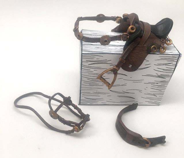 Mighty Steeds - Australian Tack Kit – BLACK Action Figure Accessories by Boss Fight Studio Llc new in box 1:18 scale