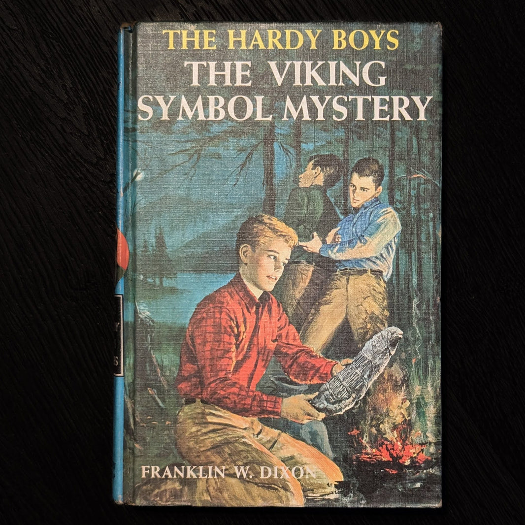 42 The Viking Symbol Mystery (1963):  Vintage Hardy Boys Book Blue-Back image 0
