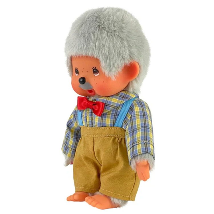 Official Sekiguchi 8-inch Monchhichi Grandpa plush doll for collectors, often searched as a Monchichi grandfather toy.