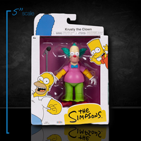 Jakks Pacific Krusty the Clown 5-inch action figure with microphone in branded The Simpsons packaging wave 2
