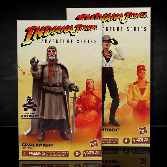 Grail Knight and Dr. Elsa Schneider Indiana Jones Adventure Series Figures image 0