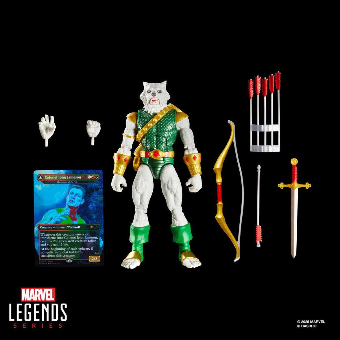 Spider-Man Marvel Legends Magic: The Gathering Man-Wolf 6-Inch Action Figure with Card