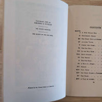 Open pages of 03 The Secret of the Old Mill Hardy Boys book showing copyright by Grosset & Dunlap and chapter contents list