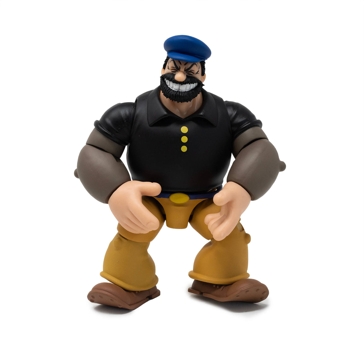 Bluto Action Figure - Popeye Classics Action Figure: Boss Fight Studio Llc with black shirt and blue hat, fierce expression
