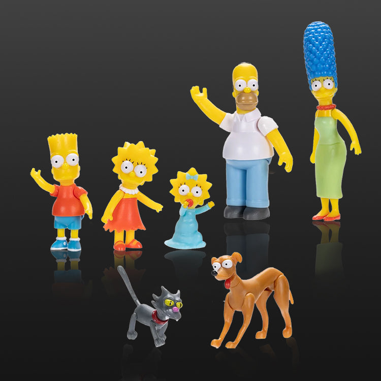The Simpsons Family Multipack of 7 Action Figures 2 1/2" Scale